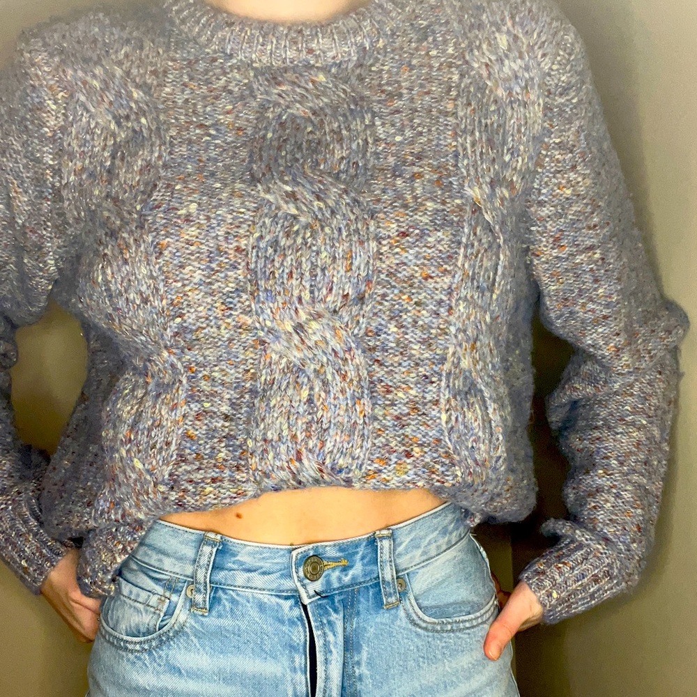 A New Day Blue Cable Knit Sweater